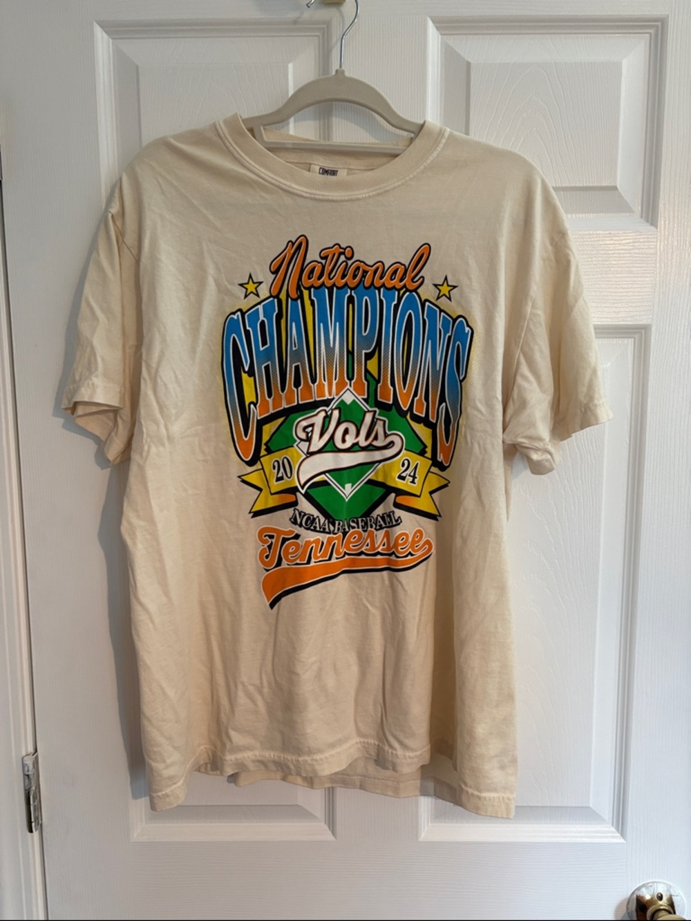 Comfort Colors Tennessee Vols Baseball National Champions Tee NWOT